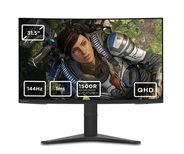 Lenovo G32qc-10 31.5-inch QHD Curved Gaming Monitor 1440p